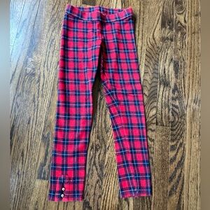 Janie and Jack size 10 girls holiday plaid pants red blue like new!